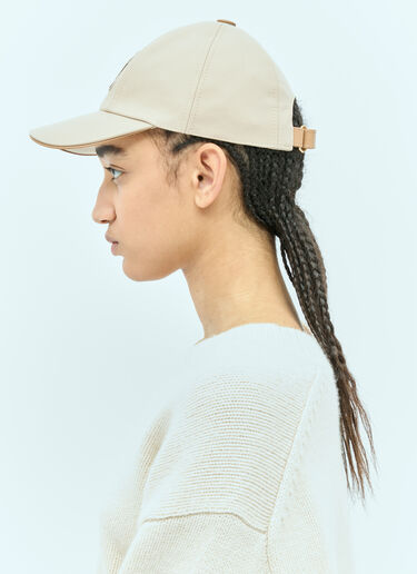 Max Mara 로고 자수 베이스볼 캡 베이지 max0255041