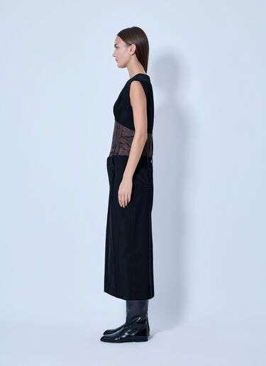 Marni Sleeveless Dress with Contrast Waist Panel Black mni0266001