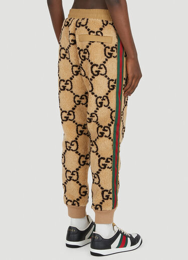 Gucci GG Jacquard Faux Fur Track Pants Beige guc0151053