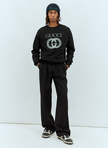 Gucci Logo Applique Sweatshirt Black guc0157034
