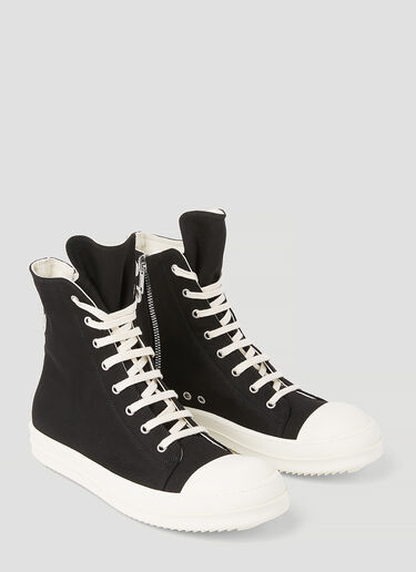 Rick Owens DRKSHDW 牛仔布高帮运动鞋 黑色 drk0154017