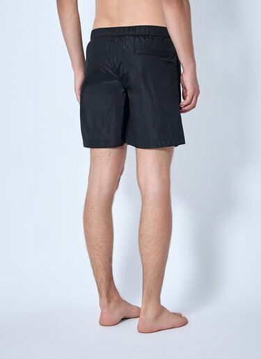 LN-CC® - Moncler: Elasticated Waist Swim Shorts - Black Moncler Elasticated Waist Swim Shorts Black mon0165037