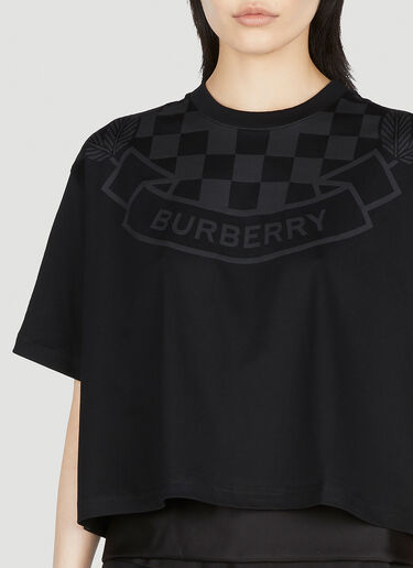 Burberry 徽标印花 T 恤 黑色 bur0253018