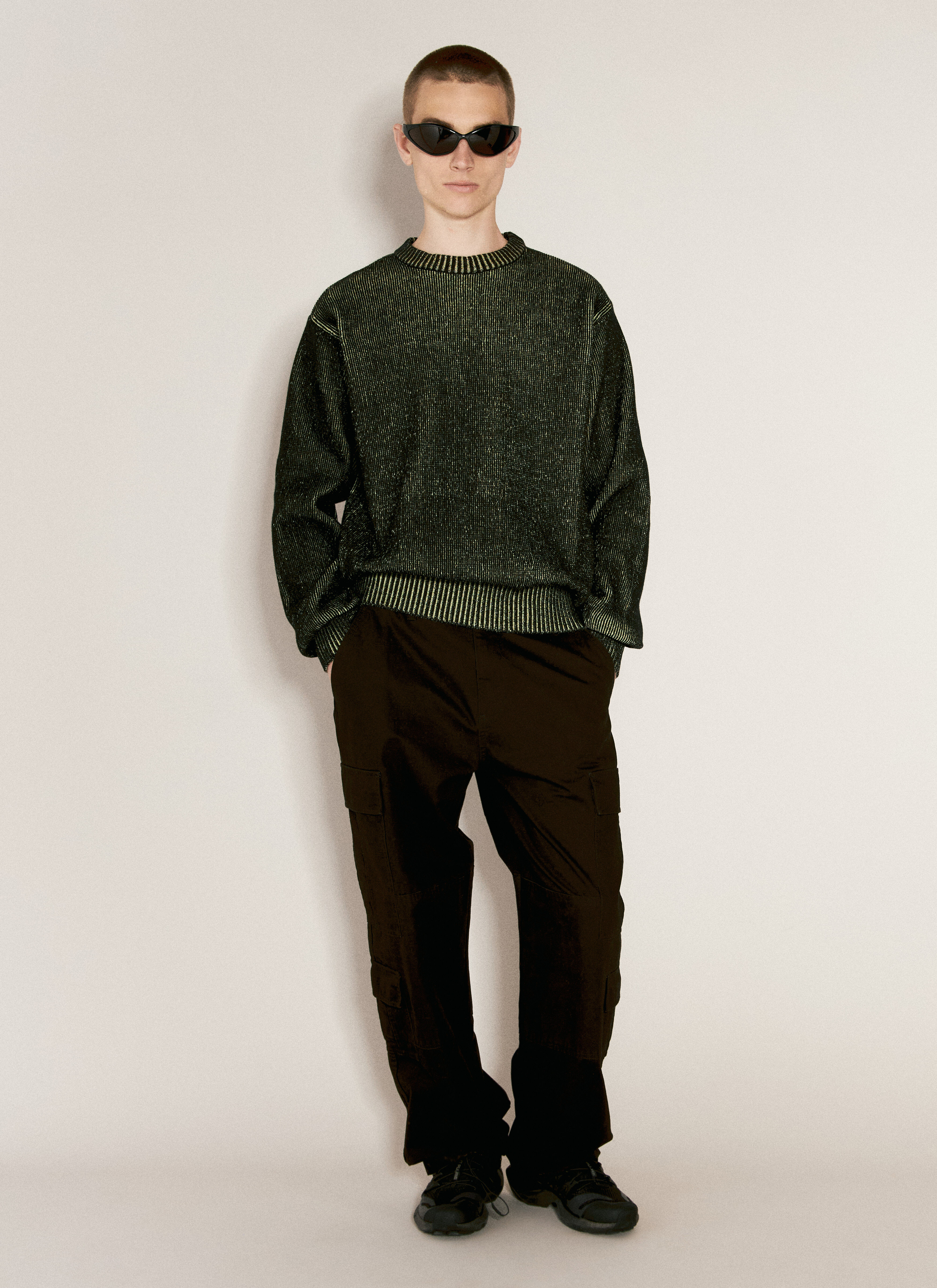 GR10K Men's' Aimless Compact Knit Sweater in Green | LN-CC®