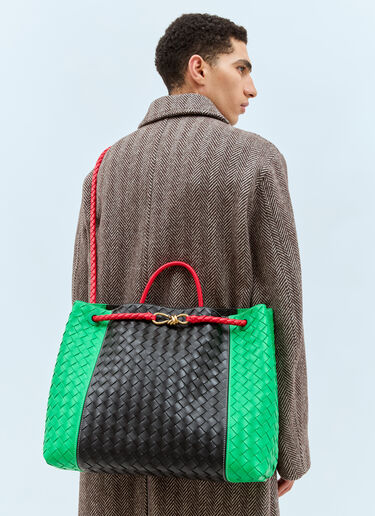 Bottega Veneta 라지 안디아모 핸드백 블랙 bov0157025