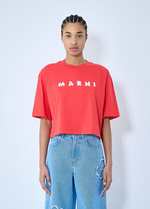 Marni Logo Print T-shirt Black mni0259003