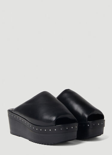 Rick Owens 플랫폼 클로그 뮬 블랙 ric0251047