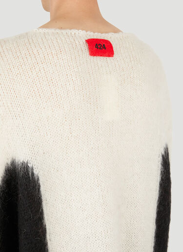 424 Colour Block Jumper White ftf0150002