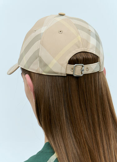 Burberry Check Baseball Cap Beige bur0355007