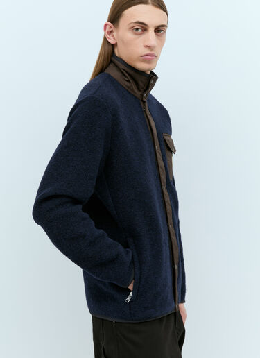 Moncler 拉绒羊毛混纺夹克 藏蓝色 mon0158026