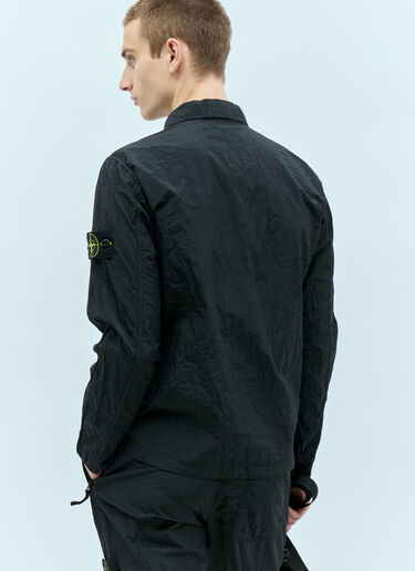 Stone Island 徽标贴饰衬衫外套 黑色 sto0156050