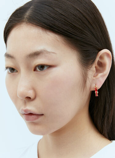 Bottega Veneta H Beam 耳环 红色 bov0255041