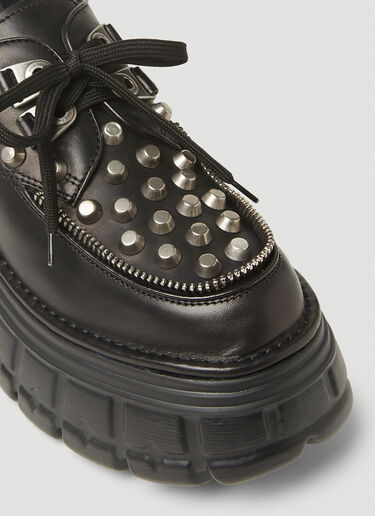 Miu Miu Lace-Up Platform Creeper Shoes Black miu0247008