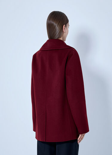 LN-CC® - Max Mara: Double-Breasted Wool Coat - Bordeaux Max Mara Double-Breasted Wool Coat Bordeaux max0266097