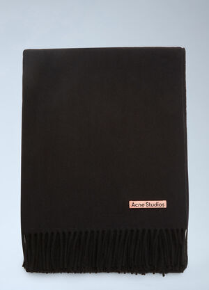 Acne Studios Fringe Wool Scarf Black acn0346017