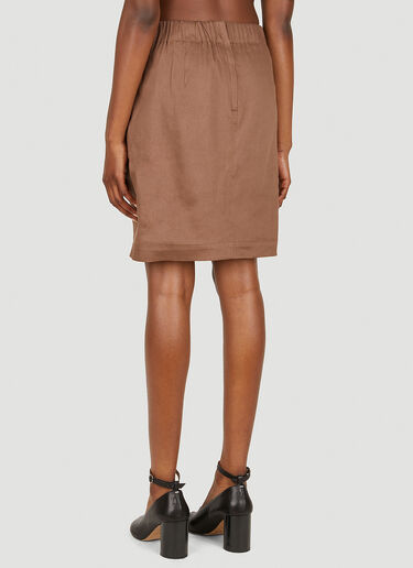 Issey Miyake Folded Pleats Skirt Brown ism0250002