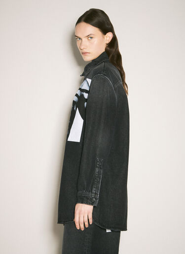Jean Paul Gaultier 바디 마리니에르 프린트 데님 셔츠 블랙 jpg0258013
