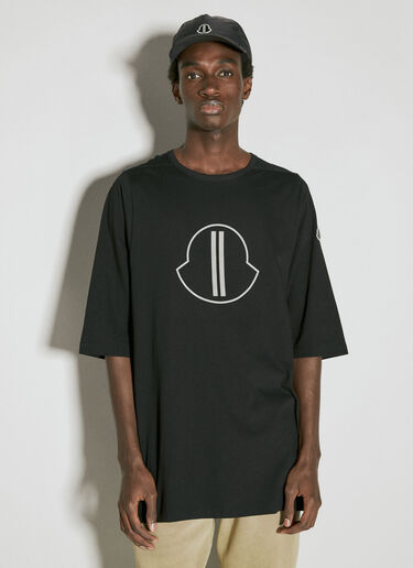 Level Logo Print T-Shirt Moncler + Rick Owens Level Logo Print T-Shirt Black mcs0355009