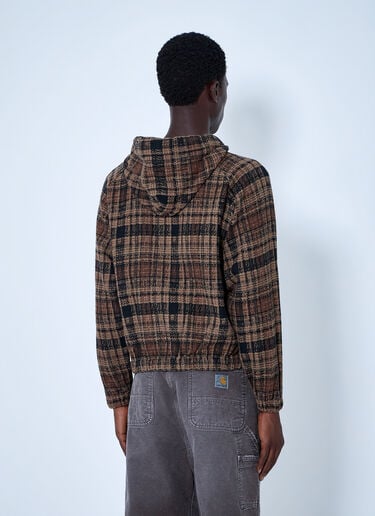 Bott Heavy Check Zip Hoodie Brown bot0165003
