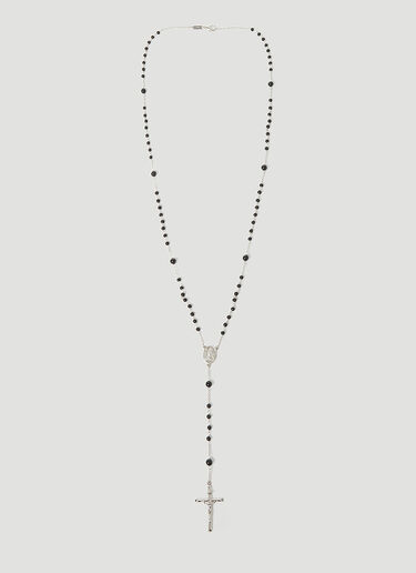 Dolce & Gabbana Kim Long Rosary Necklace Silver dol0252032