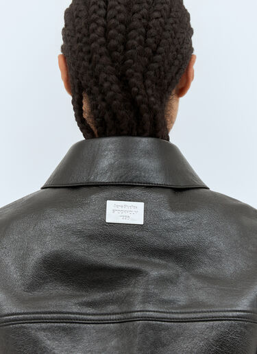 Acne Studios 皮革拉链夹克 黑色 acn0258001