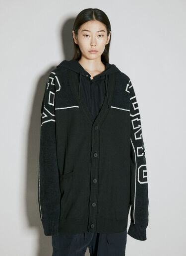 Y-3 로고 인타르시아 카디건 블랙 yyy0354002