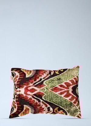 Les-Ottomans Patterned Velvet Cushion Multicolour wps0692038