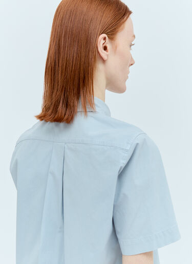 Max Mara Cotton Canvas Shirt Blue max0256068