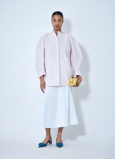 Jacquemus Structured Cotton Poplin Blouse Pink jac0264026