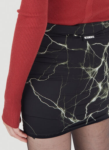 Vetements Thunder Lightning Print Skirt Black vet0246005