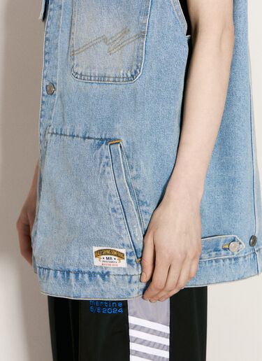 Martine Rose Denim Gilet Blue mtr0255010