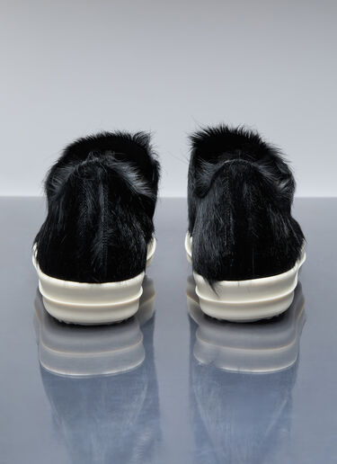 Rick Owens 毛皮低帮运动鞋 黑色 ric0156013