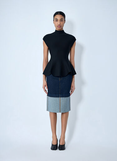 Khaite Kilian Midi Skirt Blue kha0264003