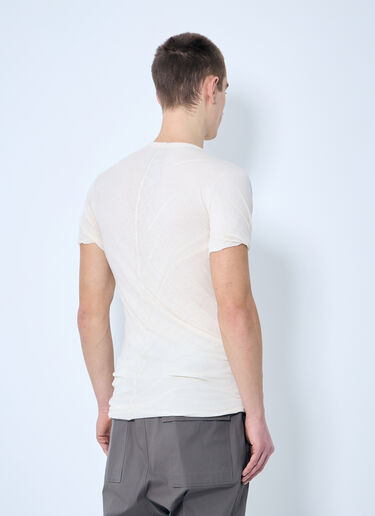 Rick Owens Layered Short Sleeve T-Shirt Beige ric0159007