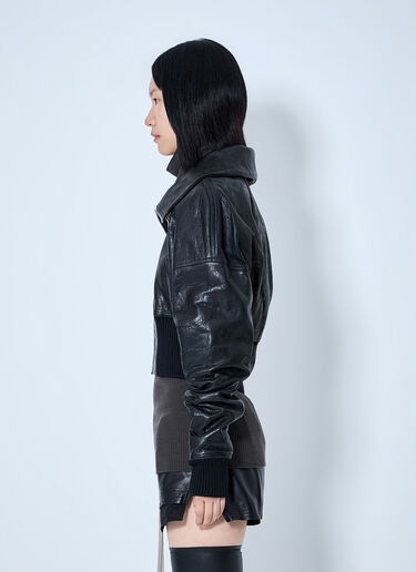 LN-CC® - Rick Owens: Dracuflight Textured-Leather Jacket - Black Rick Owens Dracuflight Textured-Leather Jacket Black ric0265007