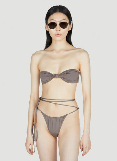 Saint Laurent Strappy Bikini Briefs Grey sla0251039