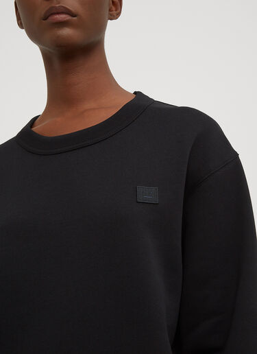 Acne Studios Fairview Oversized Face Embroidered Sweater Black acn0229047