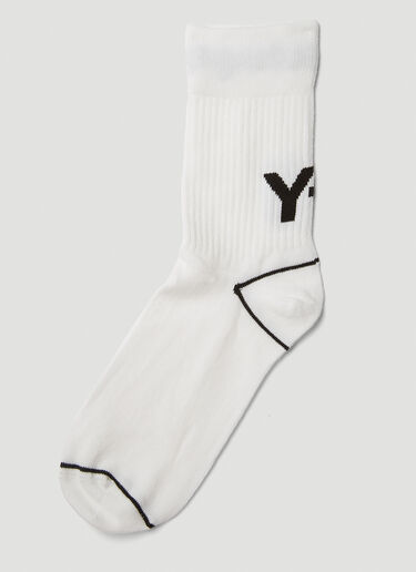 Y-3 Logo Intarsia Socks White yyy0349020