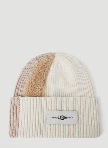 UGG x Feng Chen Wang Logo Patch Beanie Hat Cream ufc0251007