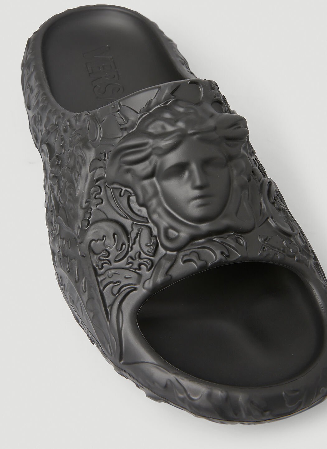 Versace Medusa Dimension Slides in Black LN CC