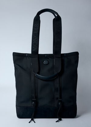 Moncler Small Tech Water-Repellent Tote Bag Black mon0159056