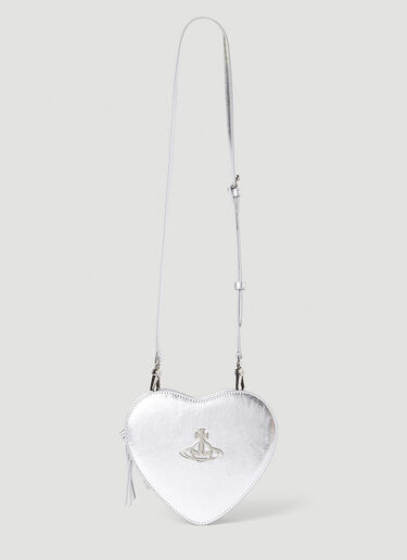 Vivienne Westwood Louise Heart Shoulder Bag Silver vvw0251057