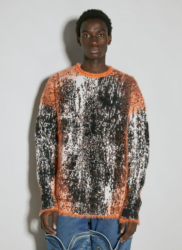 Y/Project Gradient Hairy Knit Sweater Orange ypr0153006