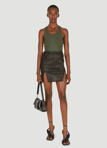 Dion Lee Rib Shift Tank Top Khaki dle0349004