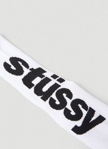 Stüssy Big Helvetica Socks White sts0152034