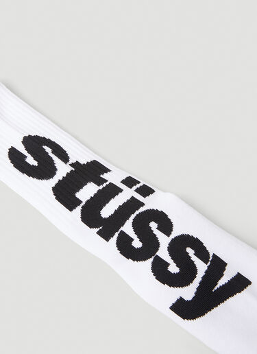 Big Helvetica Socks Stüssy Big Helvetica Socks White sts0152034