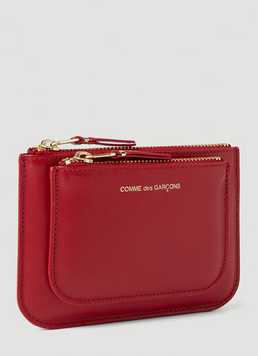 Comme des Garçons Wallet 烫金徽标小号口袋钱包 红色 cdw0351006