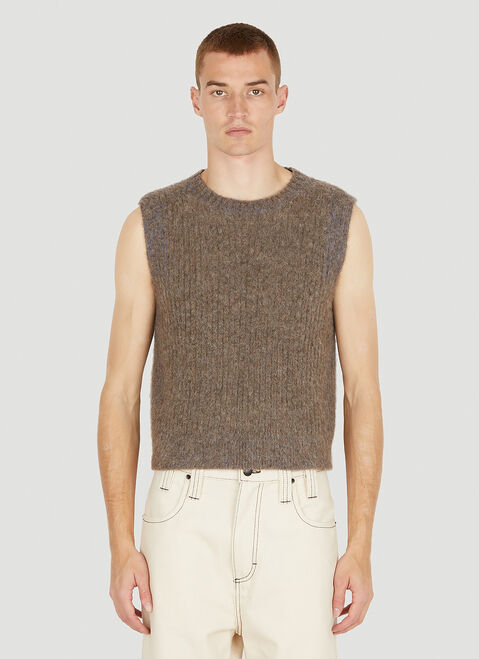 Eckhaus Latta Poet Knit Vest Black eck0353001