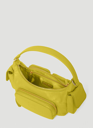 Miu Miu Pocket Leather Shoulder Bag Yellow miu0252047