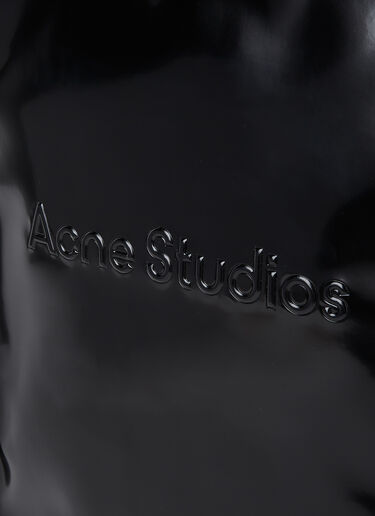 Acne Studios Embossed Logo Shopper Tote Bag Black acn0152068